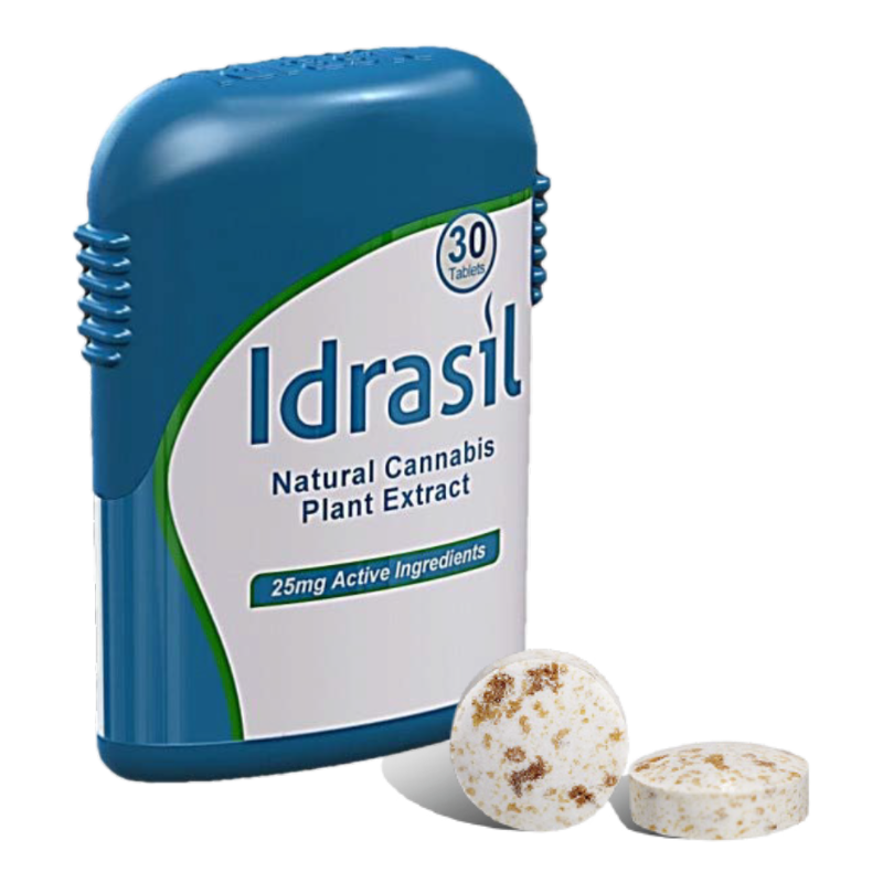 Idrasil bottle and pills